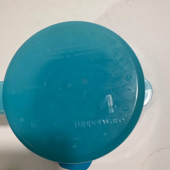 Crystal Wave Tupperware Soup Mug With Lid Teal - Picture 6 of 7